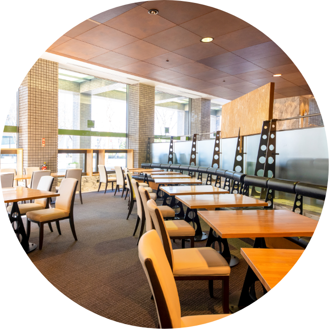 ミューズ　イーフォレスト　カフェ店内の様子