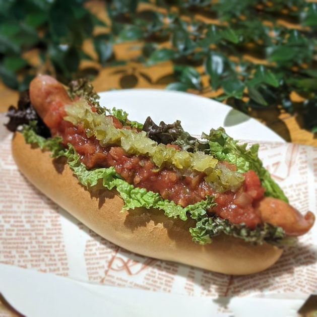 カフェメニュー　ソーセージサルサドッグ