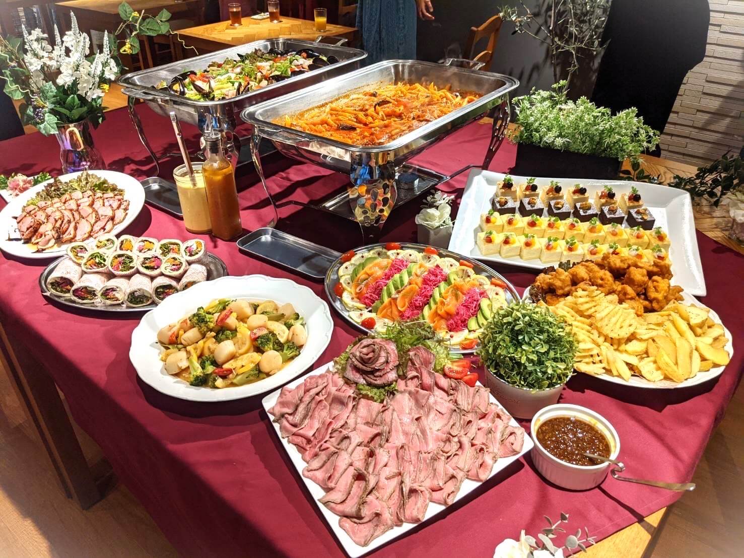 PartyPlanで提供される料理のイメージ